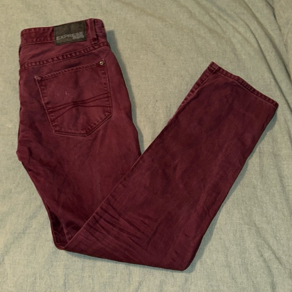 Express Jeans - Maroon - Picture 1 of 4